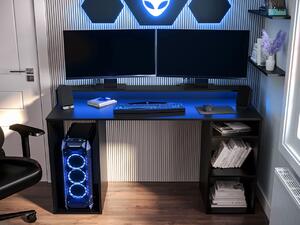 PC asztal LED világítással PACHO 1 - fekete
