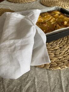 Tom Linen Len törlőkendő – Fehér Méret: 50x50cm