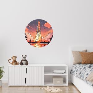 PIPPER. Kör alakú falmatrica "Űrsikló indítása" Méret: 60cm
