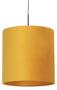 Függesztett lámpa velúr árnyalatú sárga, arannyal 40 cm - kombinált