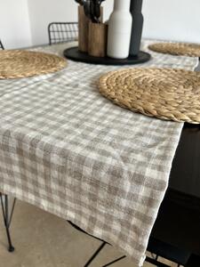 Tom Linen asztali futó természetes kockás színben Méret: 40x140