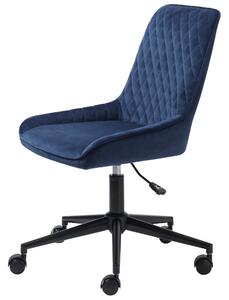 Design irodai szék Dana kék bársony - raktáron