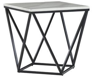 Gyémánt Formájú Design Dohányzóasztal Fekete Lábazattal 50 x 50 cm MALIBU