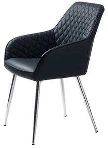 Design szék Dana fekete műbőr