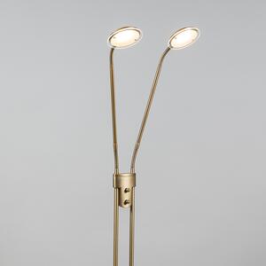 Modern állólámpa bronz olvasólámpával LED-del - Eva