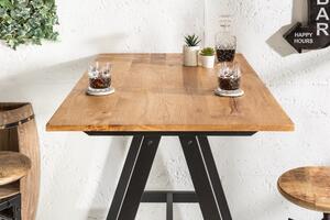 CASTLE barna tölgyfa bárasztal 120x70x105