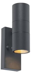 Kültéri fali lámpa antracit IP44 világos-sötét érzékelővel - Duo