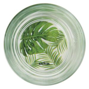 Vizespohár, üveg, 340 ml, Ø8xH9,5 cm, Foliage Zöld