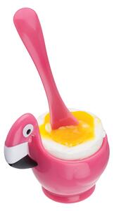 Főtt tojás tartó kanállal, ABS, Ø5,1xH12,7 cm, Joie Flamingo