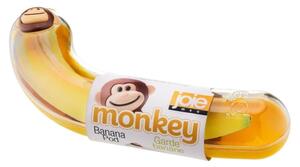 Banán frissentartó tároló fedéllel, ABS, Ø10,2xH9 cm, Joie Monkey Sárga