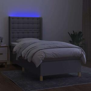 VidaXL LED-es Ágy - Zsebrugós Matraccal - 80x200 cm