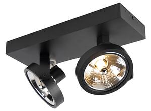 Dizájn spot fekete állítható 2 lámpa LED-del - Go