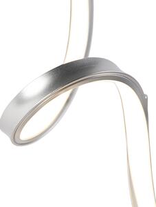 Design asztali lámpa ezüst, LED-del és fényerő-szabályozóval - Krisscross