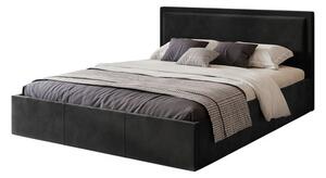 Soave kárpitozott ágy, 180x200 cm. Fekete