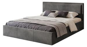 Soave kárpitozott ágy, 180x200 cm. Sötétszürke