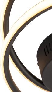 Fekete dizájn mennyezeti lámpa 3 fokozatú LED-del szabályozható - Rowan