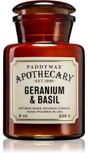 Paddywax Apothecary Geranium & Basil illatos gyertya 226 g