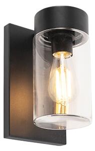 Modern kültéri fali lámpa rozsdamentes acél fekete IP44 - Jarra