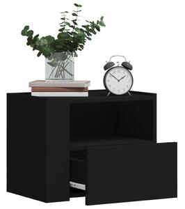 2 db fekete falra szerelhető éjjeliszekrény 45 x 30 x 35 cm