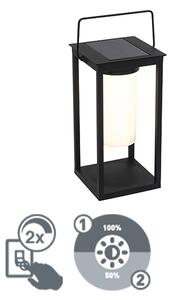 Modern kültéri lámpa fekete, LED-del és fényerő-szabályozóval - Denlu