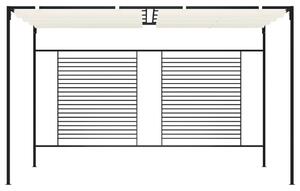 VidaXL Kerti Pavilon - Behúzható Tető - 3x4x2,3m - Krémszínű