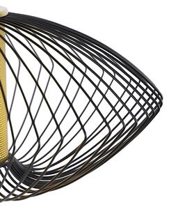 Design függőlámpa arany, 50 cm-es fekete színnel - Dobrado
