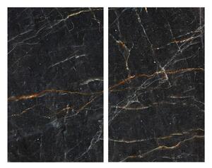 Edzett üveg tűzhely fedőlap szett 2 db-os 52x30 cm Marble – Allstar