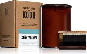 KOBO Woodblock Stoneflower illatos gyertya 425 g