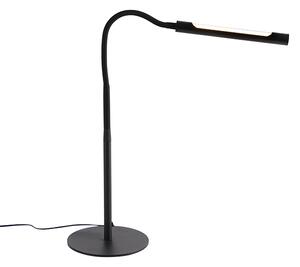 Design asztali lámpa, fekete, LED-del, érintőképernyős dimmerrel - Palka