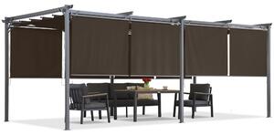 Barna terasz pergola redőnyökkel La Palma 3x6 Garden Point
