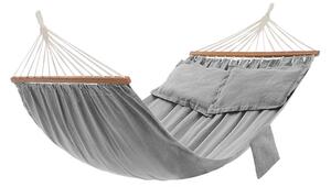 SONGMICS dupla függőágy pamut-poliészter szövetből szürke 210 x 150 cm