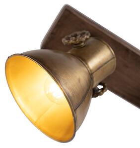 Mennyezeti lámpa bronz 2 lámpa, fából - Mangó