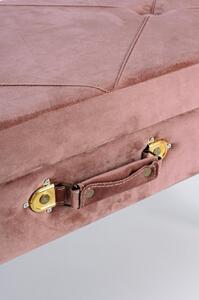 POLINA antik rózsaszín ülőpad tárolóval