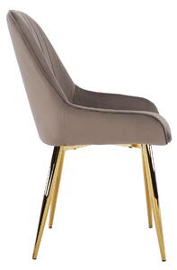 Jedálenská stolička Soddy (sivohnedá + zlatá). 1034344