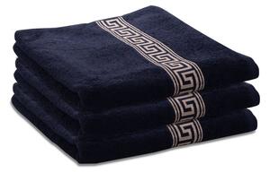 GREEK fekete 2db fürdőlepedő 70x130 cm, 100% pamut