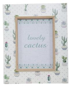 Dekorációs Képkeret, MDF Cactus Simple Többszínű, 22 x 27 cm