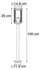 Design kültéri állólámpa fekete 100 cm IP44 - Schiedam