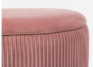 MIRA 3 részes rózsaszín szett - ülőpad és 2 puff