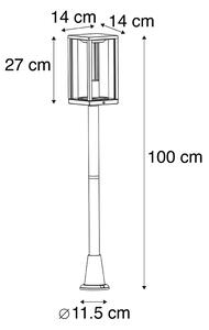 Ipari kültéri lámpa fekete 100 cm IP44 - Charlois