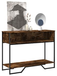 Füstös tölgy színű szerelt fa tálalóasztal 100x35x74,5 cm