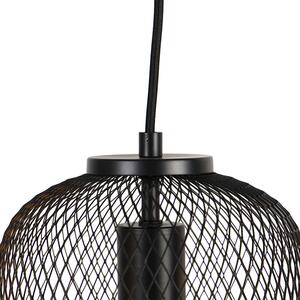 Ipari függesztett lámpa fekete 110 cm 3-lámpa - Bliss Mesh