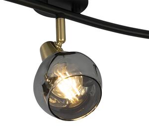 Mennyezeti lámpa, 56 cm, füstüveggel, 3 lámpával - Vidro
