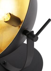 Ipari asztali lámpa fekete, állítható arany 39,2 cm - Magnax