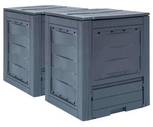 Kertmax Komposztáló - Műanyag - Szürke - 2x260L