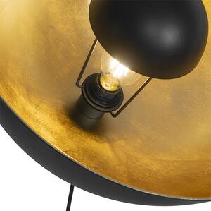 Állólámpa fekete, arany 51 cm-es állítható állvánnyal - Magnax