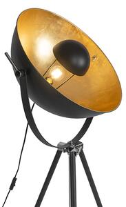 Állólámpa fekete, arany 51 cm-es állítható állvánnyal - Magnax