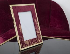 Dekorációs Képkeret, MDF és Fém, Glam Small Bordeaux / Arany, 24 x 29 cm