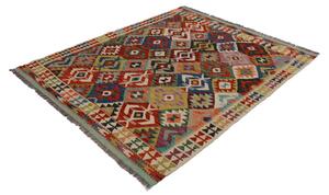 Kilim szőnyeg Chobi 157x190 kézi szövésű afgán gyapjú kilim