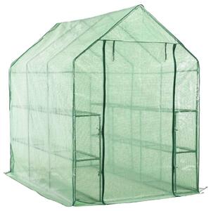 GardenLine Acél Melegház - 12 Polc - 143x214x196 cm