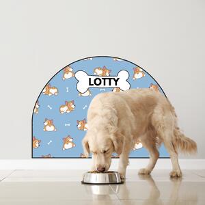 PIPPER. Védő textil falmatrica – Ív – Corgi Méret: 83x60cm, Indíték: névvel